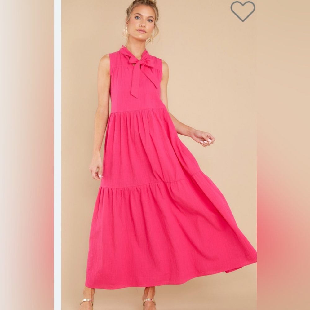 Lili Sidonio pink maxi dress Size small